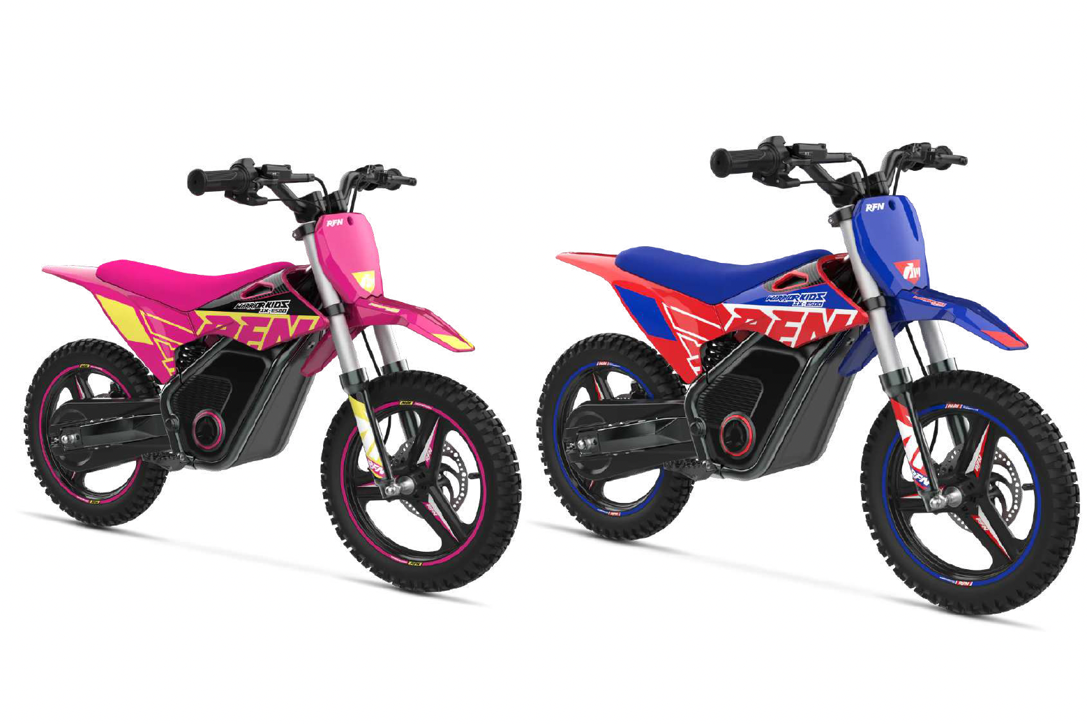 RFN Warrior Kids SX-E250 en color rosado y en color azul con rojo